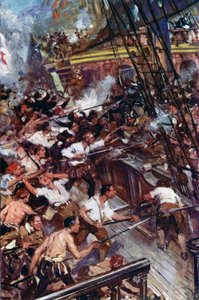 Illustratie voor Westward Ho! door Cyrus Cuneo
