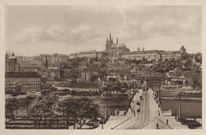 Manesbrug en het kasteel, Praag door Czech Photographer