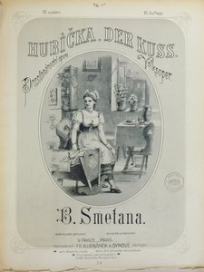 Omslag van de partituur van De Kus door Bedrich Smetana