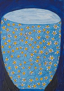 Blue Daisy-vaas door Dale Hefer & Family