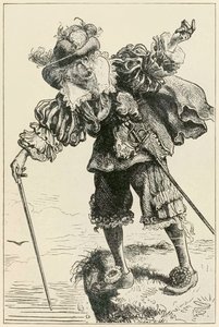 Atheïst lacht Christian en Hopeful uit De Pelgrimsreis Van Deze Wereld, Naar Die Welke Komt door John Bunyan (1628-1688) illustratie door Thomas Dalziel (1823-1906)