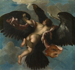 De Ontvoering van Ganymedes, ca. 1575 door Damiano Mazza