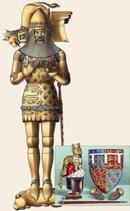 Edward de Zwarte Prins (1330-76) (gouache op papier)