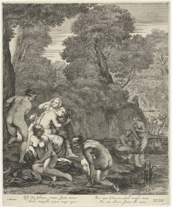 Diana en haar nimfen ontdekt door Actaeon