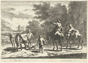 Herders en vee onderweg