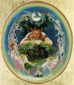 Faun en de Feeën, c.1834 door Daniel Maclise
