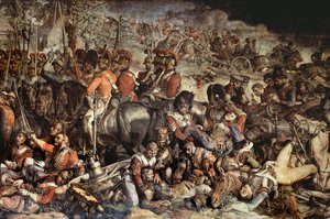 De ontmoeting van Wellington en Blucher na Waterloo (detail)