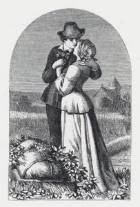 Illustratie voor Tennysons gedicht, De Prinses door Daniel (after) Maclise