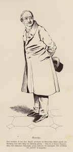 Johann Wolfgang von Goethe, Duitse dichter en toneelschrijver door Daniel (after) Maclise