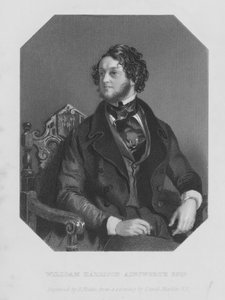 Portret van William Harrison Ainsworth door Daniel (after) Maclise