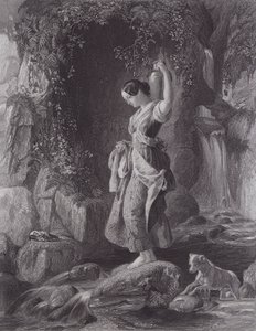 De Nimf van de Waterval door Daniel (after) Maclise
