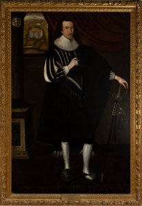 Sir Edward Bisshopp Kt, 2e Bt. Van Parham (1602-1649) door Daniel (circle of) Mytens