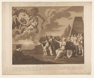 Allegorie op het huwelijk (waarschijnlijk) van Frederik Willem III van Pruisen met Louise van Mecklenburg-Strelitz, 1793 door Daniel Berger