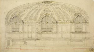 Orchestra Hall, Chicago, Illinois, Sectie, 1904 door Daniel Burnham