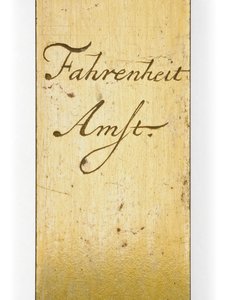 Gesigneerde thermometer schaal door Daniel Gabriel Fahrenheit