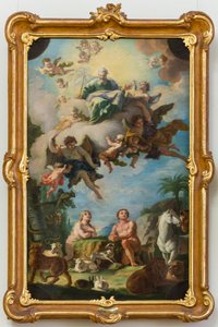 Het paradijs (schets voor een plafondschildering in de basiliek van Sonntagberg, Neder-Oostenrijk)