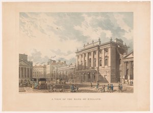 Gezicht op de Bank of England, Londen