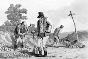 Wegwerkers, 1812 door Daniel Havell