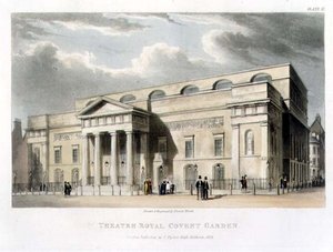 Theatre Royal, Covent Garden, in Londen, ontworpen door Robert Smirke in 1809
