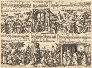 Jezus Christus geeft de missie aan de apostelen en andere scènes uit het Nieuwe Testament