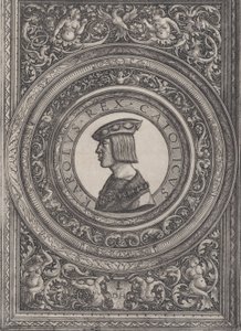 Portret van keizer Karel V door Daniel Hopfer