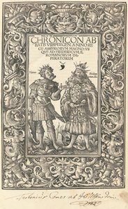 Chronicon Abbatis Urspergen door Daniel Hopfer and Burchardus Biberacensis, Provost of Ursperg