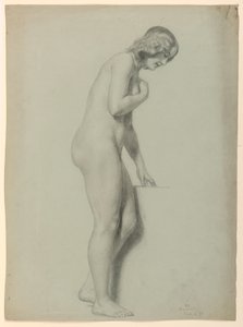 Tekening, vrouwelijk naakt, 1858 door Daniel Huntington