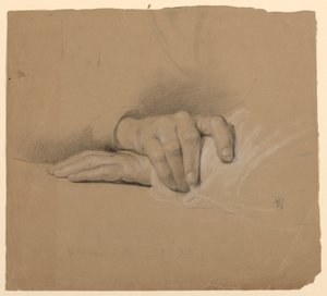 Tekening, Studie voor "Communie van t, 1844 door Daniel Huntington