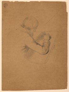 Tekening, Studie voor "Ziekencommunie", 1844-45 door Daniel Huntington
