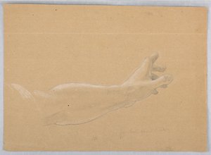 Tekening, Studie voor "Early Christia, 1839-40 door Daniel Huntington