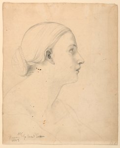 Tekening, Studie voor "Heilige les", 1843 door Daniel Huntington