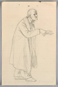 Tekening, Studie voor "Wetenschappelijke Groep", 1858 door Daniel Huntington