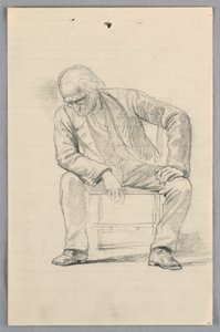 Tekening, Studie voor "Wetenschappelijke Groep", 1858 door Daniel Huntington