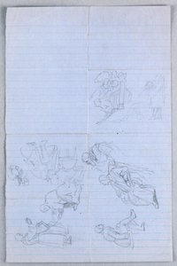 Tekening, Studie voor "Wetenschappelijke Groep", 1858 door Daniel Huntington