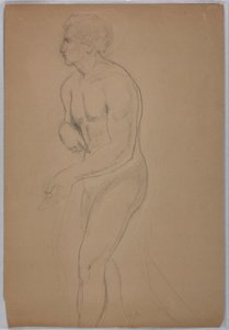 Tekening, Studie voor "Tribuutgeld", juli 1852 door Daniel Huntington