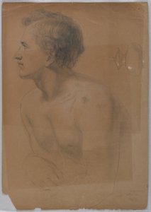 Tekening, Studie voor "Tribuutgeld", juli 1852 door Daniel Huntington