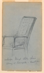 Tekening, Studie van Washington Irving, 15 maart 1860 door Daniel Huntington