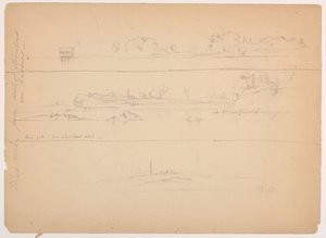 East River vanaf het Dek van een Stoomboot door Daniel Huntington