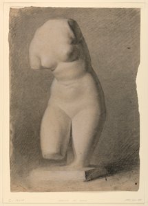 Vrouwelijke torso van een gipsafgietsel door Daniel Huntington