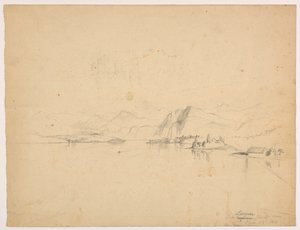 Meer van Luzern vanaf "De Zwaan" door Daniel Huntington