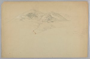 Landschapsschets, Mount Desert, Maine door Daniel Huntington