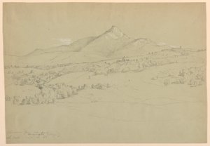Mount Chocorua vanaf Heuvel nabij Tamworth Village door Daniel Huntington