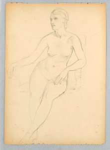 Zittende Naaktstudie voor Portret van Helen Hamersley door Daniel Huntington