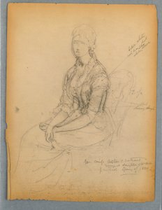 Schets voor portret van Miss Astor