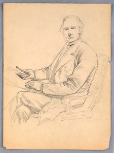 Schets voor Portret van een Zittende Man