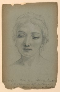 Schets van Carolina Palombo, Studie voor "De Dochter van de Goudsmid" door Daniel Huntington