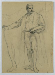Studie voor "Titian Showing" door Daniel Huntington