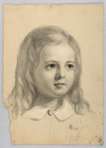 Studie van Kinderhoofd voor "Christiana en Haar Kinderen" door Daniel Huntington