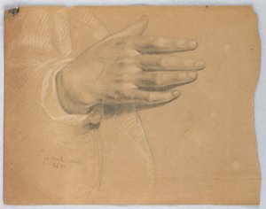 Studie van hand voor "Martha berispt"