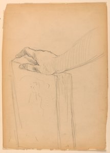 Studie van Rechterhand op een Boek door Daniel Huntington